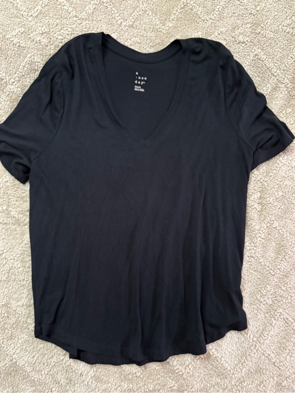 a new day Black V-Neck Short Sleeve Tee